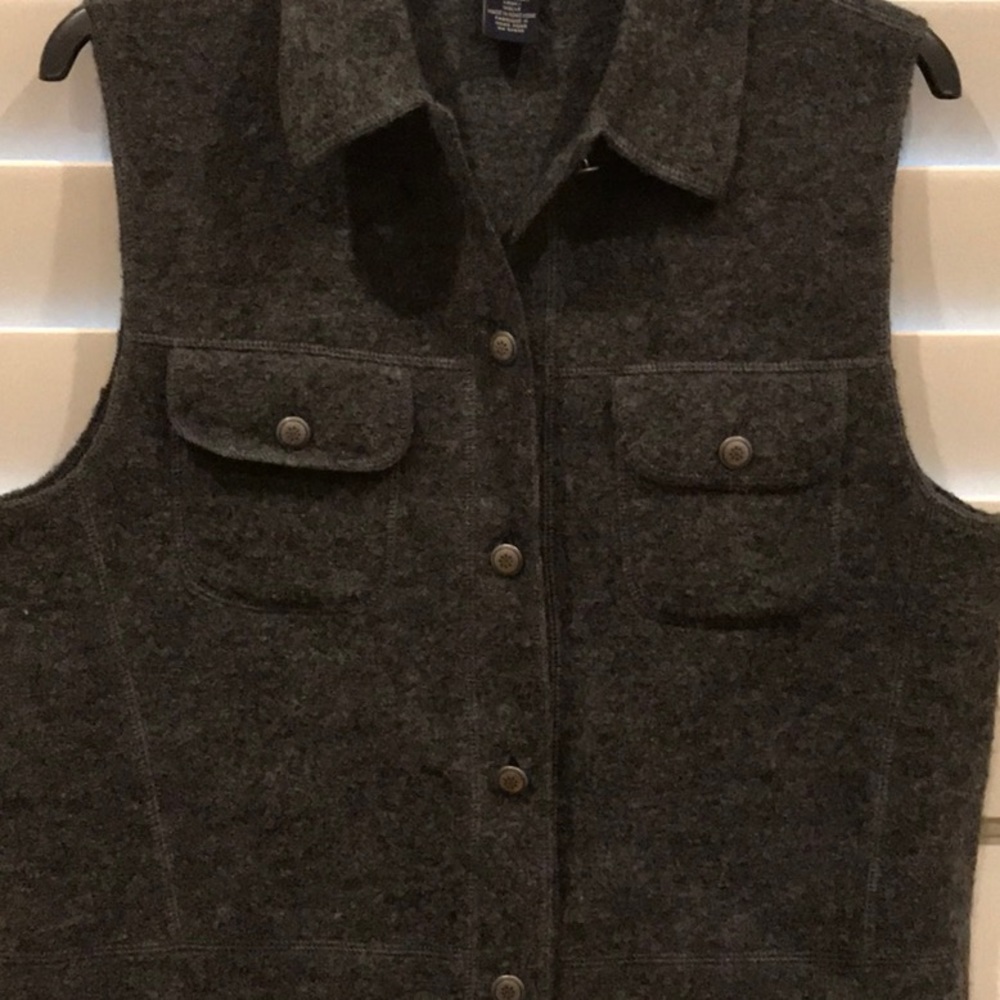 Lands End Boiled Wool Vest